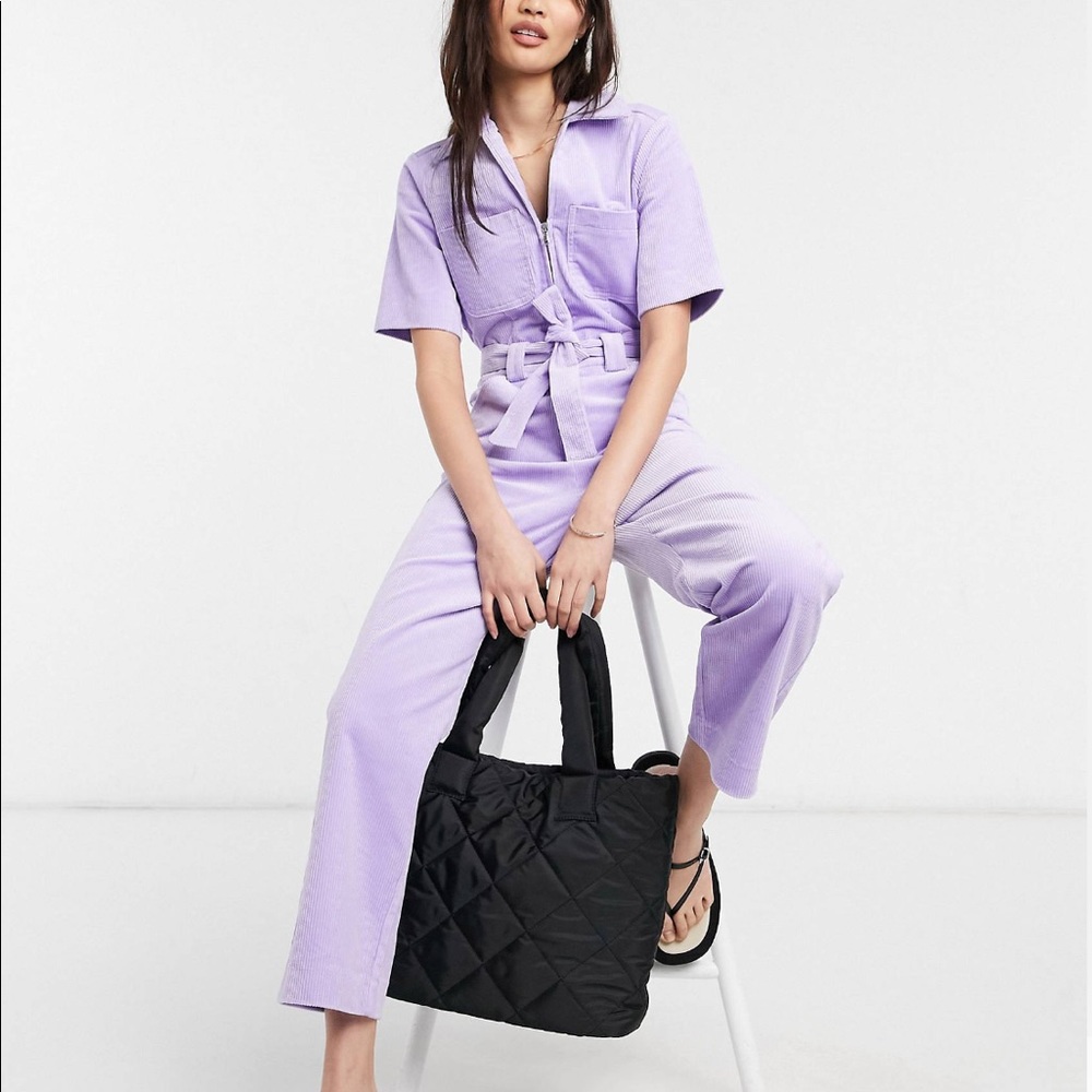 & other stories purple corduroy jumpsuit